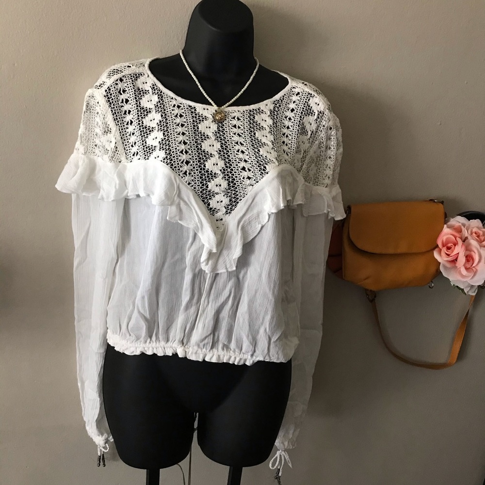 Crochet White Shirt